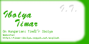 ibolya timar business card